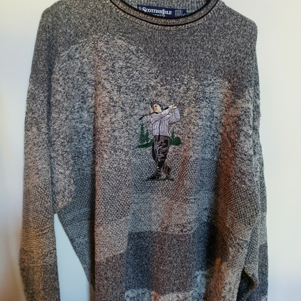 Scottish Isle mens golf sweater